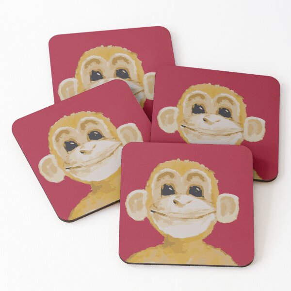 Item preview, Yellow moneky on red background designed and sold by Ora Topiol-Feuer.