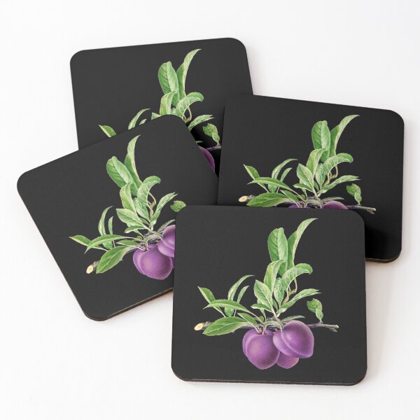 Item preview, Delicious purple plum Vintage Hand Drawn Fruit Illustration designed and sold by No AI Classic Vintage Art.