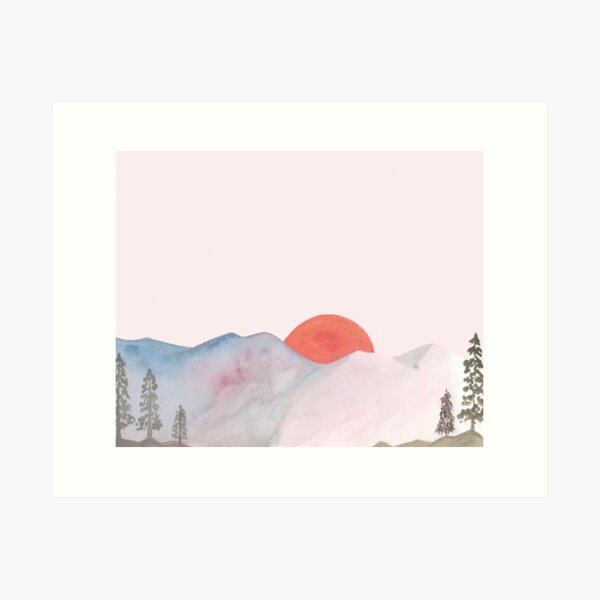 Sun over Mountains Art Print