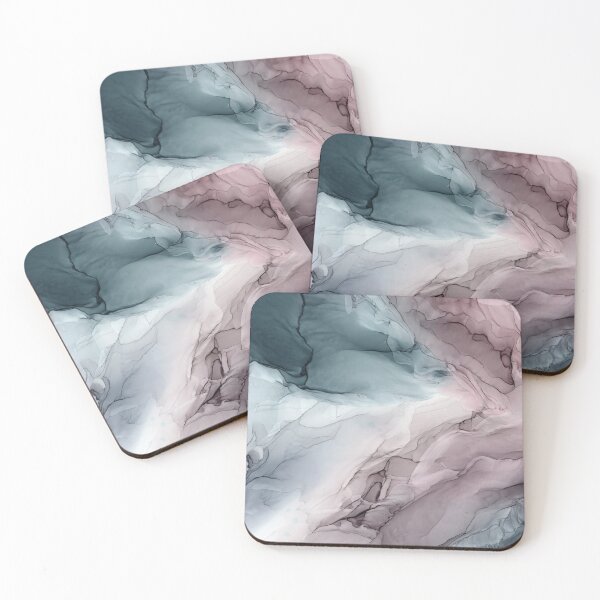 Item preview, Mauve Blush & Stormy Blue Flow Abstract 2 designed and sold by Elizabeth  Karlson.