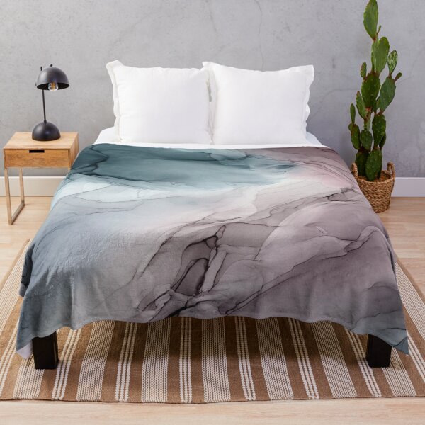 Item preview, Mauve Blush & Stormy Blue Flow Abstract 2 designed and sold by Elizabeth  Karlson.
