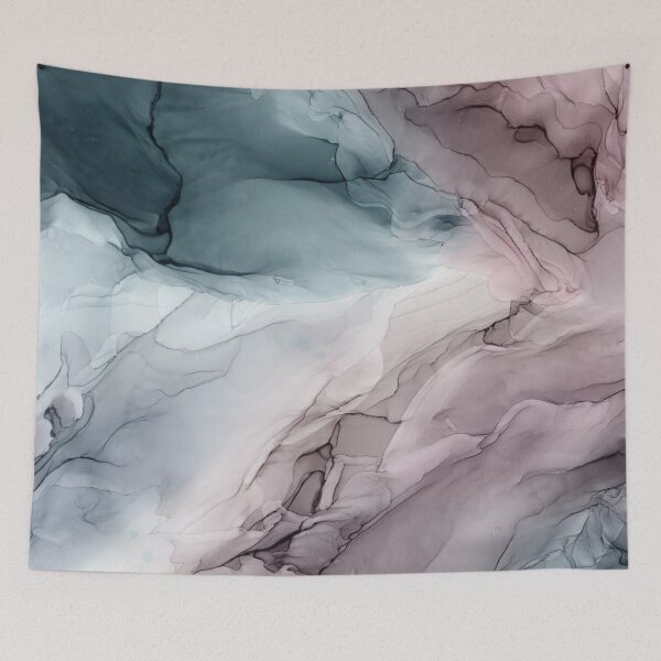 Item preview, Mauve Blush & Stormy Blue Flow Abstract 2 designed and sold by Elizabeth  Karlson.