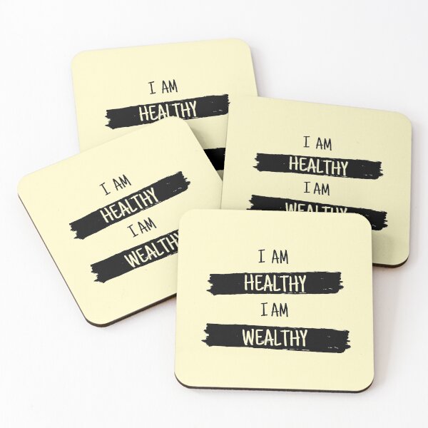 Item preview, I Am Healthy I Am Wealthy [Transparent Version] designed and sold by HeyFellowKids.