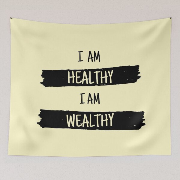 Item preview, I Am Healthy I Am Wealthy [Transparent Version] designed and sold by HeyFellowKids.