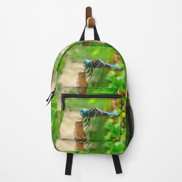 Item preview, Cute Dragonfly resting on a Bamboo Post on a Warm Summer Day designed and sold by PrettyLittlePic.