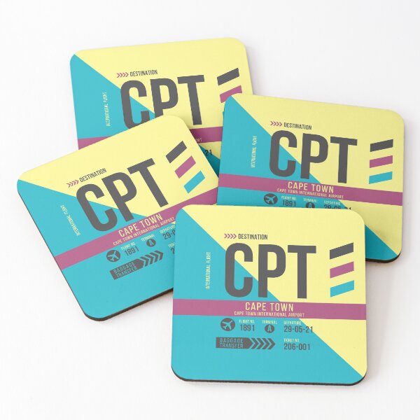 Item preview, Capet Town (CPT) Airport Code Baggage Tag designed and sold by SLAG-Creative.