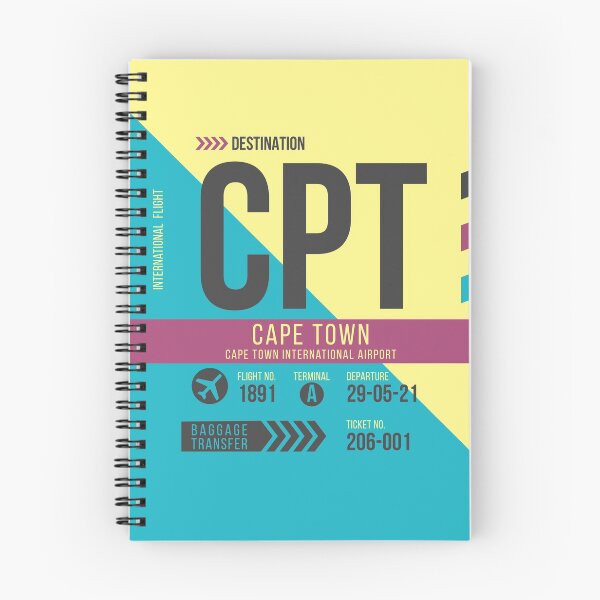 Item preview, Capet Town (CPT) Airport Code Baggage Tag designed and sold by SLAG-Creative.