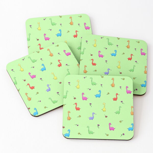 Item preview, Dinosaurs and flowers on green designed and sold by Suikerbossies.