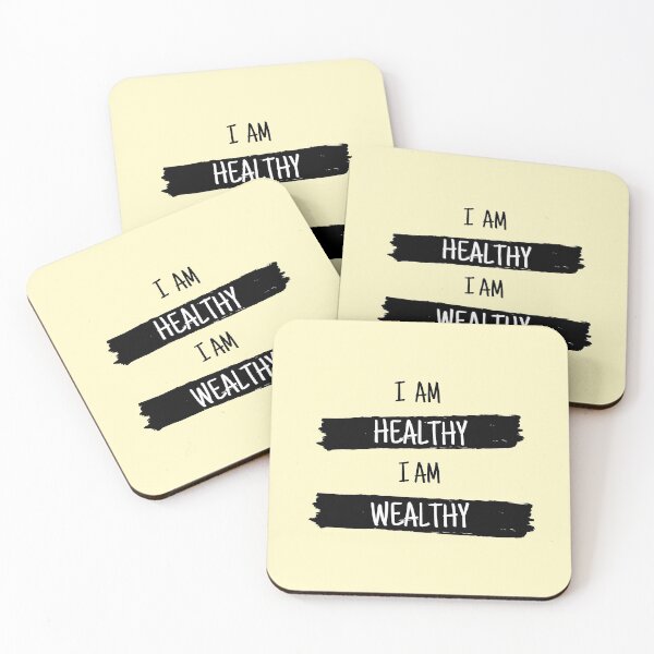 Item preview, I Am Healthy I Am Wealthy [Regular Version] designed and sold by HeyFellowKids.