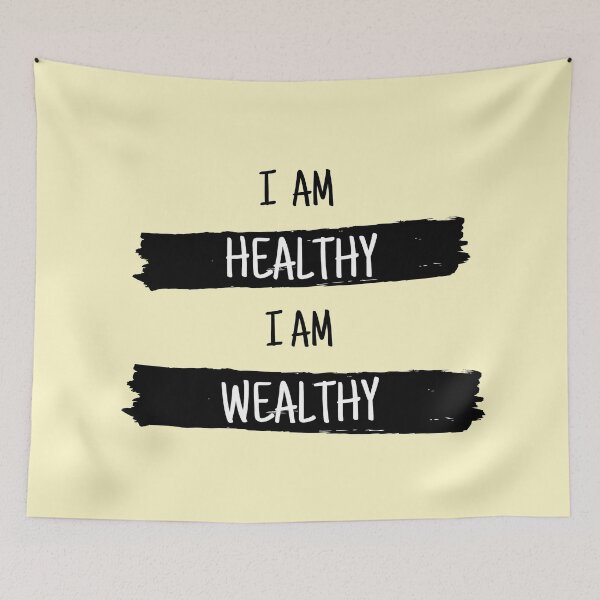 Item preview, I Am Healthy I Am Wealthy [Regular Version] designed and sold by HeyFellowKids.