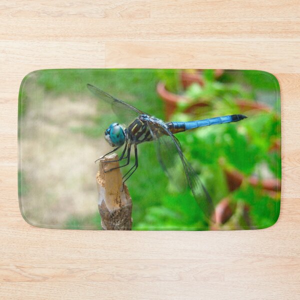 Item preview, Cute Dragonfly resting on a Bamboo Post on a Warm Summer Day designed and sold by PrettyLittlePic.