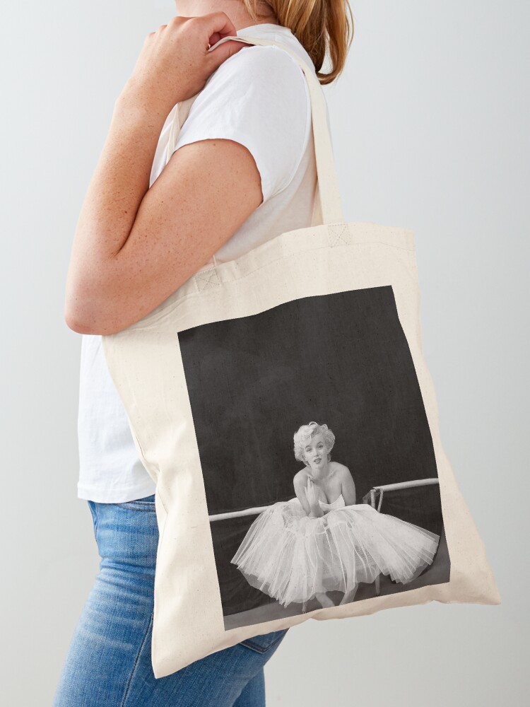 Marilyn Monroe in White Dress, Black and White Vintage Wall Art Tote Bag  for Sale by modernretro