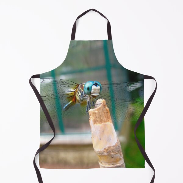 Item preview, Adorable Dragonfly resting on a Bamboo Post on a Warm Summer Day designed and sold by PrettyLittlePic.