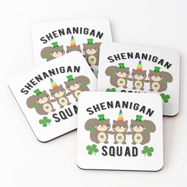 Item preview, Shenanigan Squad St. Patrick's Day Squirrels designed and sold by Rabbitti.