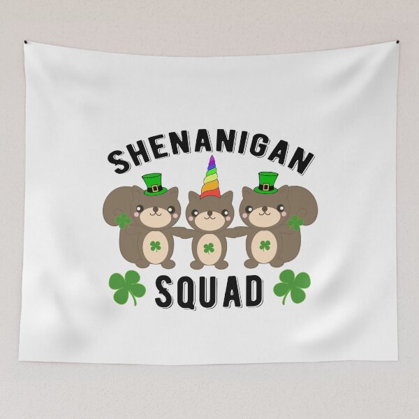 Item preview, Shenanigan Squad St. Patrick's Day Squirrels designed and sold by Rabbitti.