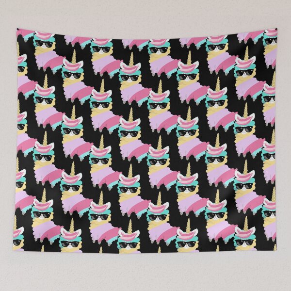 Item preview, Pastel Rainbow Llamacorns Pattern Wearing Sunglasses Llama Unicorn designed and sold by TheButtonCrew.