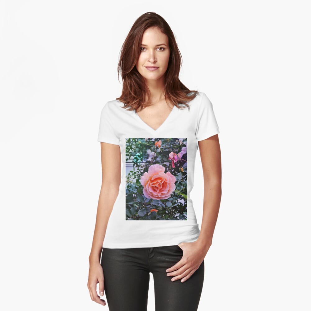 Item preview, Fitted V-Neck T-Shirt designed and sold by vectormarketnet.