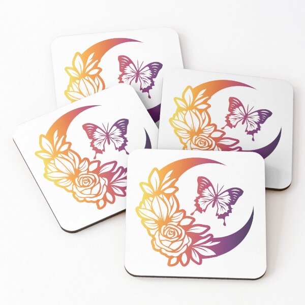 Item preview, Moon and butterfly color designed and sold by Motivationftp.
