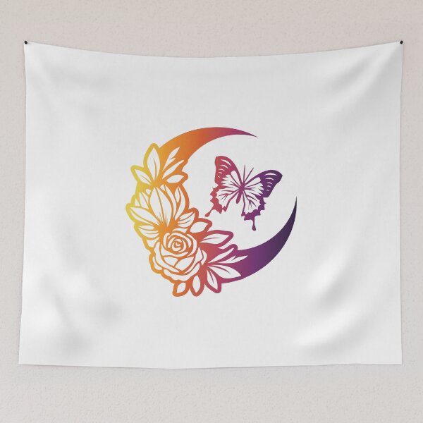 Item preview, Moon and butterfly color designed and sold by Motivationftp.