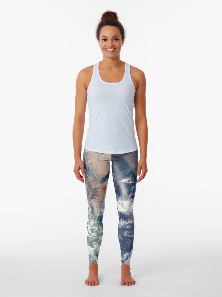 Uranus Light Blue Planetary Surface Texture  Leggings for Sale by stacree