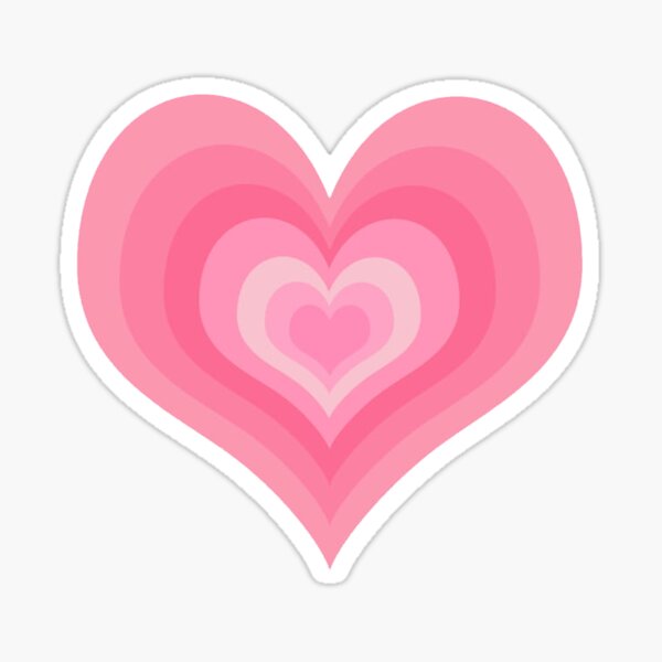 Radiating Heart Sticker