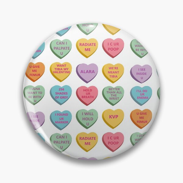 Item preview, Xray Valentines Day Candy Hearts White Background designed and sold by HumerusHumor.