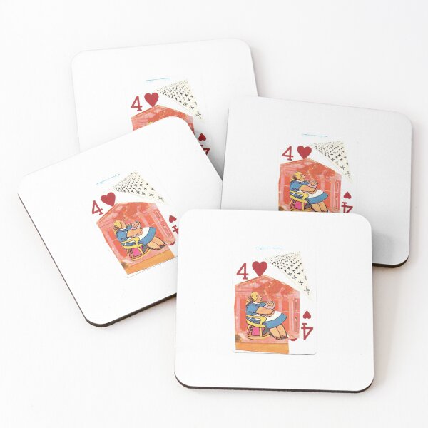 Item preview, The 4 of Hearts Card designed and sold by Kaitlyn Carey.