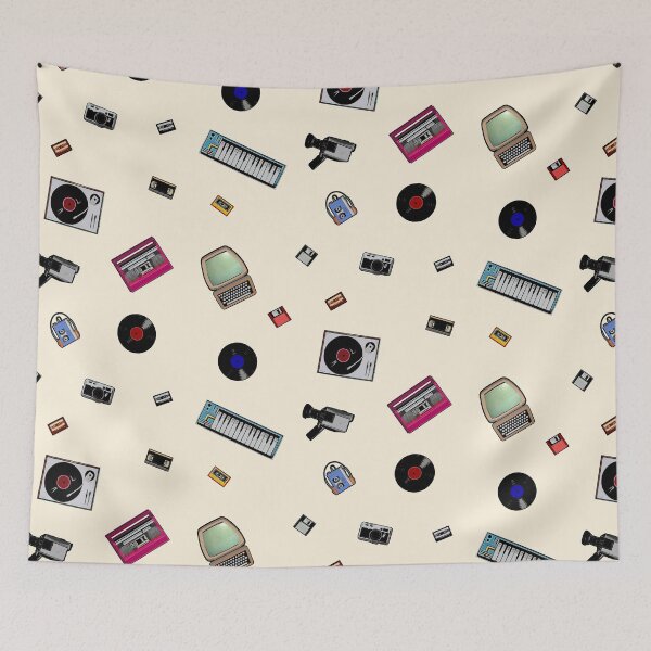 Item preview, Retro 80s Electronic Pattern designed and sold by Gnfree.