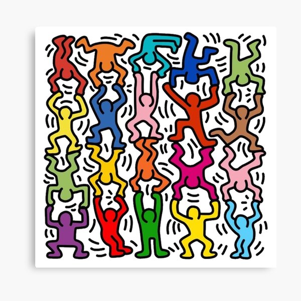 Colorful Acrobats Canvas Print