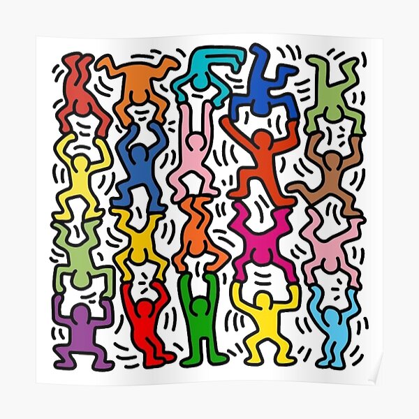 Acróbatas coloridos Póster