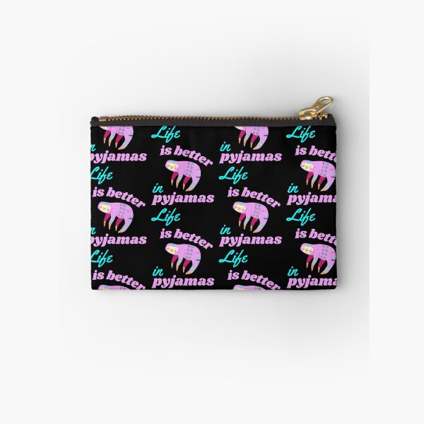 Item preview, Life Is Better In Pyjamas Pink Sloth designed and sold by WhimsicaliTee.