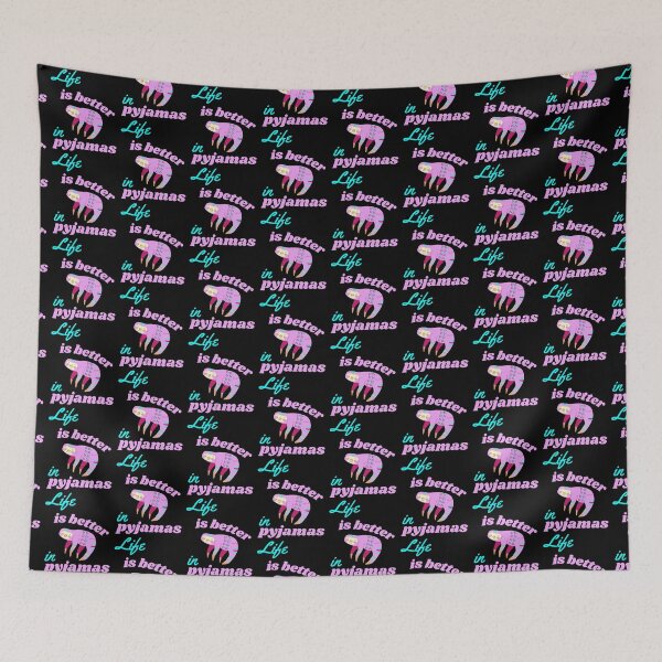 Item preview, Life Is Better In Pyjamas Pink Sloth designed and sold by WhimsicaliTee.