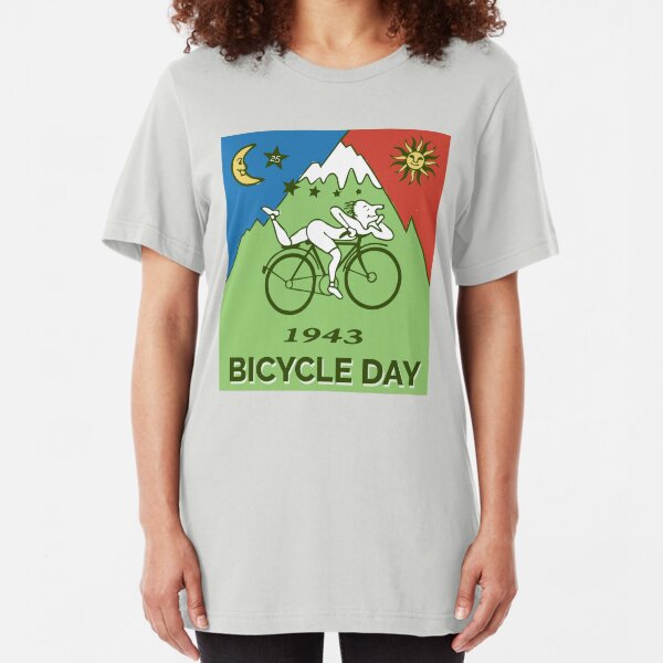 Bicycle Day T-shirt - 1943 Vintage (Albert Hofmann LSD) Slim Fit T-Shirt
