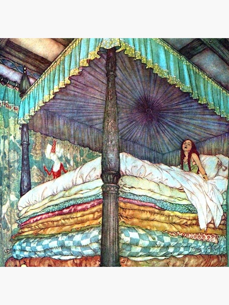 Princess And The Pea Print - Fairy Tale Hans Andersen - Edmund Dulac ...