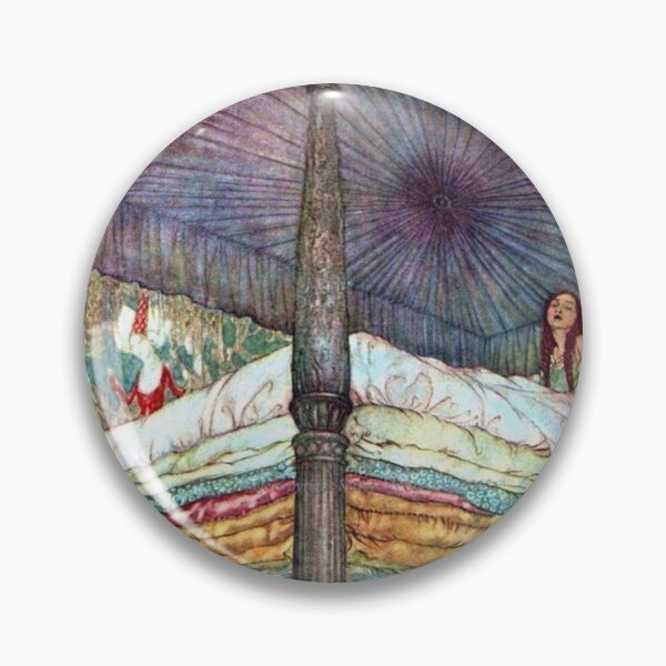 Item preview, Princess And The Pea Print - Fairy Tale Hans Andersen - Edmund Dulac 1911 designed and sold by LoudDogDesigns.