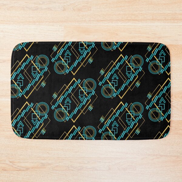 Item preview, Blue and Golden Geometry Shapes Apparels and Home Products designed and sold by Taharat  Tazrin.
