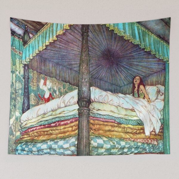 Item preview, Princess And The Pea Print - Fairy Tale Hans Andersen - Edmund Dulac 1911 designed and sold by LoudDogDesigns.