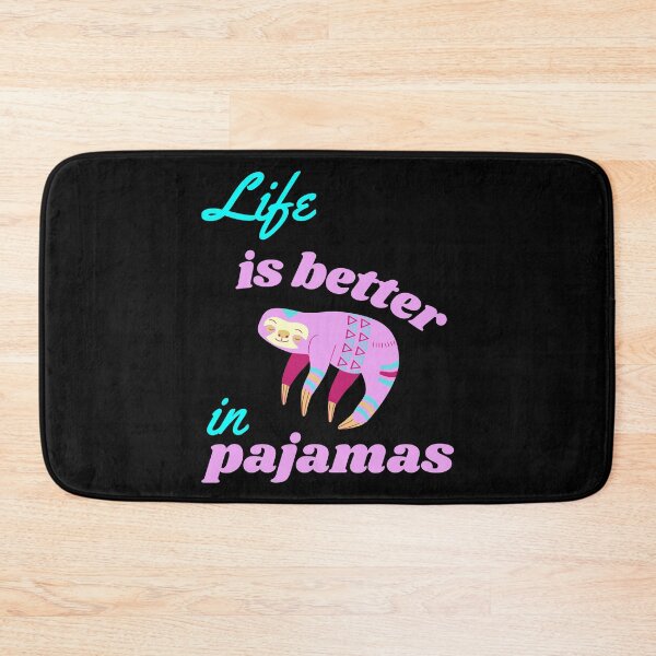 Item preview, Life Is Better In Pajamas Pink Sloth designed and sold by WhimsicaliTee.