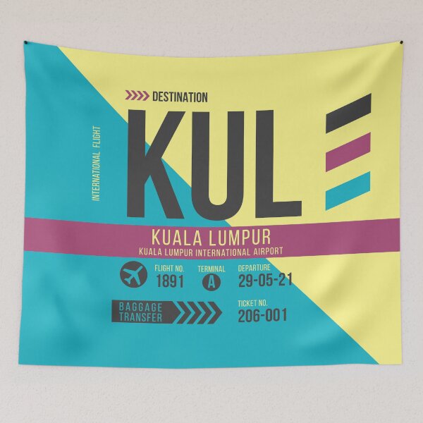 Item preview, Kuala Lumpur (KUL) Airport Code Baggage Tag designed and sold by SLAG-Creative.
