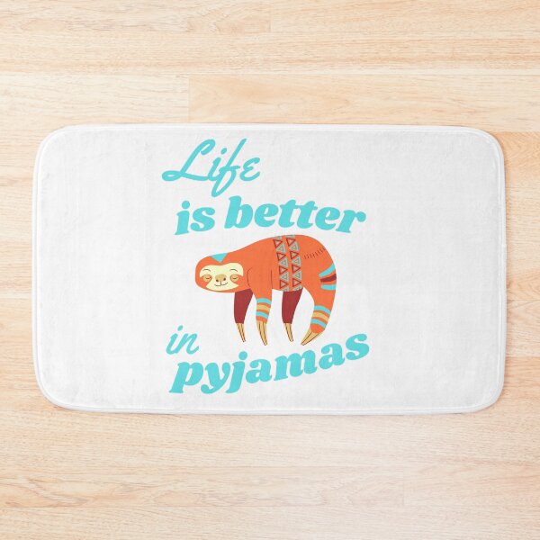 Item preview, Life Is Better In Pyjamas Orange Sloth designed and sold by WhimsicaliTee.