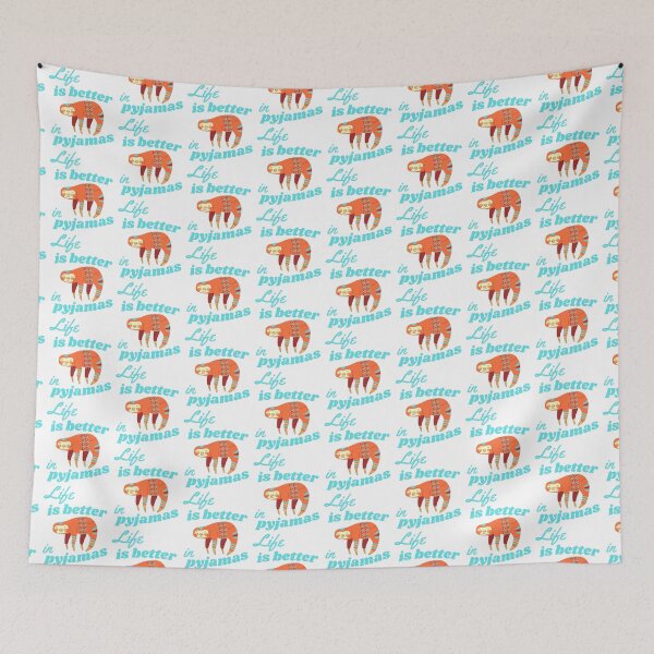 Item preview, Life Is Better In Pyjamas Orange Sloth designed and sold by WhimsicaliTee.