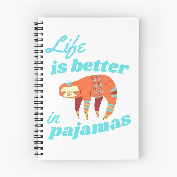Item preview, Life Is Better In Pajamas Orange Sloth designed and sold by WhimsicaliTee.
