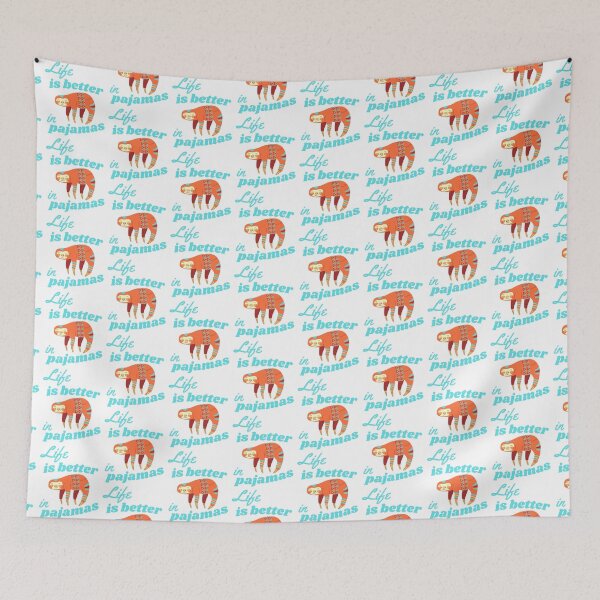 Item preview, Life Is Better In Pajamas Orange Sloth designed and sold by WhimsicaliTee.