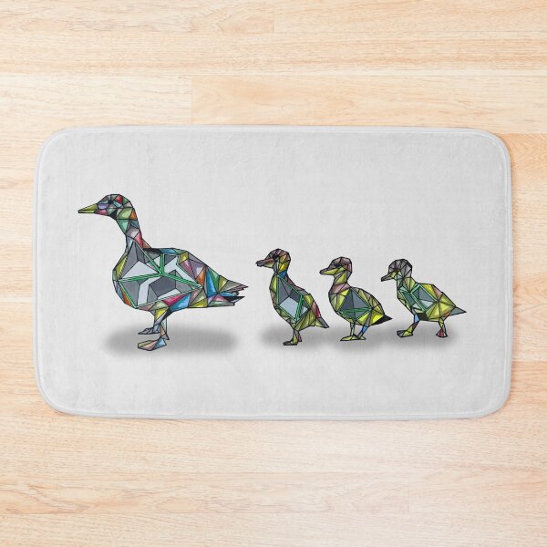 Item preview, geometric duck family with cute ducklings art designed and sold by dominic0925.