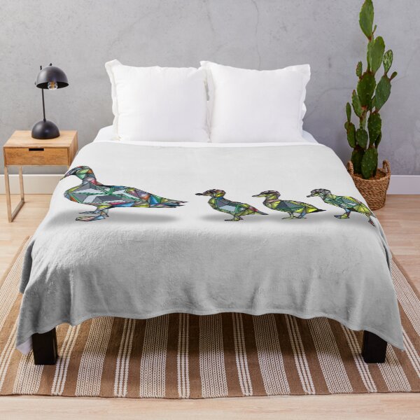 Item preview, geometric duck family with cute ducklings art designed and sold by dominic0925.