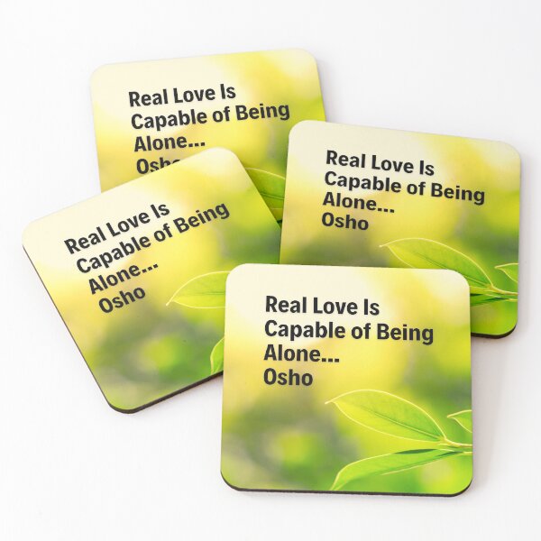 Item preview, Osho Quote - Real Love Is Capable of Being Alone... designed and sold by RetComly.