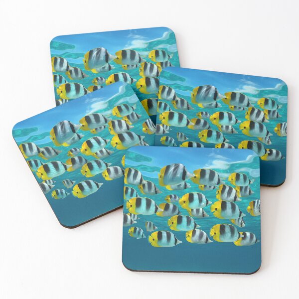 Item preview, School of colorful tropical fish Pacific ocean designed and sold by Seaphotoart.