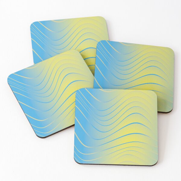 Item preview, Blue and Yellow Color Dinamic Pattern as Waves  designed and sold by digoarpi.