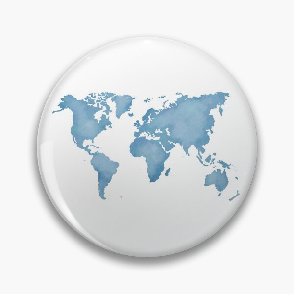 Item preview, PASTEL BLUE WORLD MAP designed and sold by annaspoljar.
