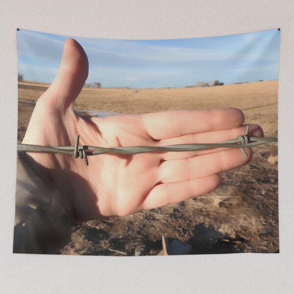 Item preview, Hand behind barbed wire  designed and sold by Stephanie  Skeem.
